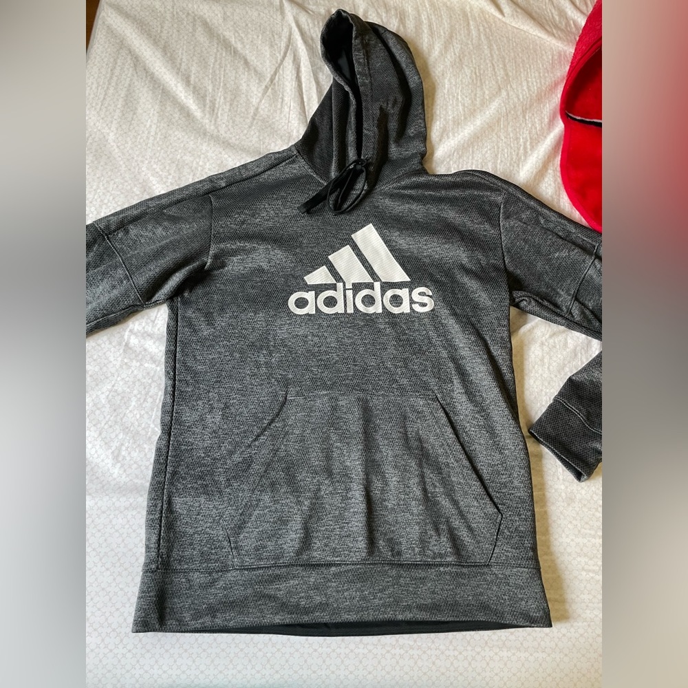 Adidas men’s dark grey hoodie size medium SKU 41
